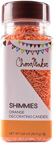 Choco Maker Everyday Mega Orange Shimmies Sprinkles (Orange, 3.25 Ounce)