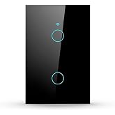 Avant Neo Interruptor Inteligente Wi-Fi Preto 2 Botões 2.4 GHz Smart Touch Bivolt Compatível com Alexa, Google Home, Tuya Neu