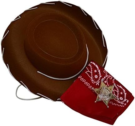sheriff brown cowboy hat dress-up set