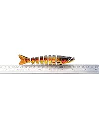 Supertrip   Señuelos de pesca de cebo de crankbaits de 5 pulgadas, 8 segmentos