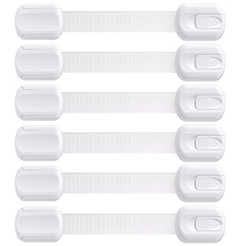 image for EVILTO Baby Safety Locks 6 Pcs No Tools Or Drilling Latches with 3M Ad