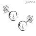 JADENOVA S925 Sterling Silver Earrings Round Ball Stud Earrings for Women Men