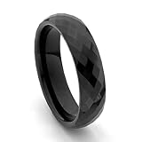 6mm Faceted Men's Tungsten Wedding Band