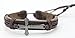 Golastartery Alloy English Scripture Cross Weave Leather Bracelets (Brown)