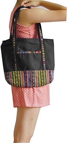 NP Thainess's Crossbody Shoulder Bag Fine Art Print Hippie Bohemian (Black)