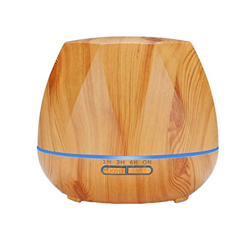 Essentials Aromatherapy Oil Diffuser Air Aroma 500ml Humidifier with 7 Colors LED Night Light Remote Control Ultrasonic Add Moisture Atomizer for Home Office Living Room Bedroom (Yellow, 500ml)