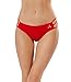 Balanced Tech Women's Caged Strappy Bikini Panties 3 Pack - Red/Blue/Grey - Large