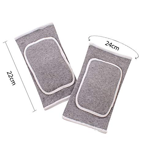 Zelen Elbow Pads Protector Knee Pads for Adults Padded Indoor Volleyball Cushion for Woman Gym Football Gardening Dance Knee Pads Soccer Sleeve Heel Brace Athletic Soft (Gray)