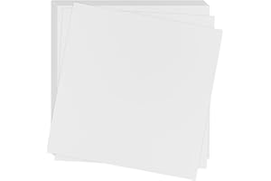 PINGEUI 50 Sheets 12 x 12 Inch White Chipboard, 1MM Thick Medium Weight Chipboard Sheets, White Cardboard Sheet for Scrapbooking, Frames, Art, Prints, DIY Project