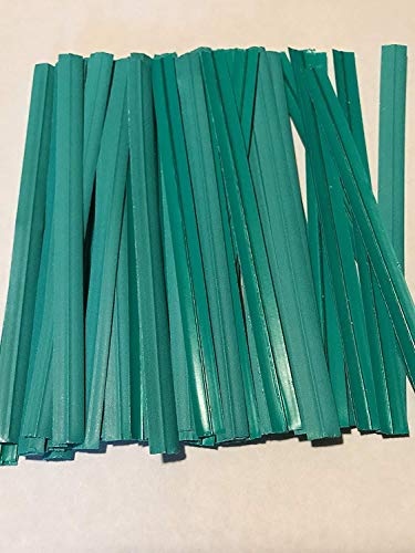 2000 11″ Twist Ties Plastic Coated No Rip Paper Ties Cello General Use (Green)