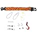 3-pack Survival Bracelets (Size: Small) with Built-in Fire Starter, Fishing Kit, 550 Paracord, Rescue Whistle, Tinder, and Cutting Knife
