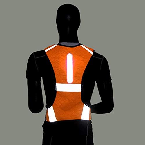 WliYaGg Vest LED Light Up Reflective Safety Running Cycling Night Visibility Jacket