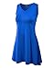 MBJ WT827 Women's Summer Sleeveless Tunic Casual V-Neck T-Shirt Tank Tops Blouse XL Royal_Brite