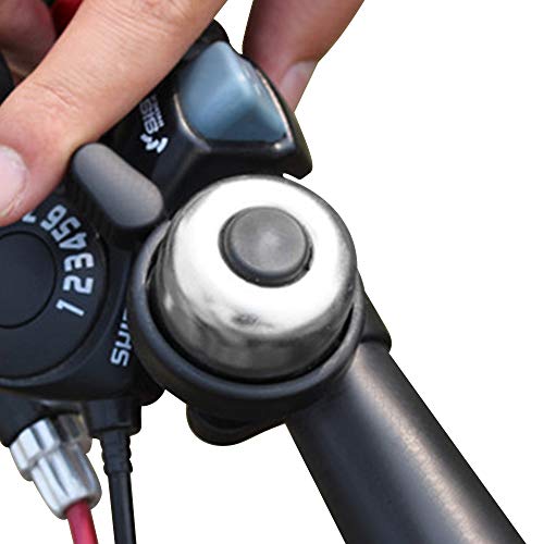 Kulannder 3 Pack Bike Bell, Brass Mini Bicycle Bell, Loud Crisp Sound Bike Ring Horn Accessories for Adults Kids, Suitable for.83Inch - 0.90Inch Handlebar