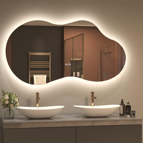 SMIROR Irregular Backlit Bathroom Mirror Lights