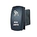 STVMotorsports 5 Pin Laser LED Light Rock Lights Toggle Rocker Switch 20A 12V On-Off SPST Waterproof (Green)
