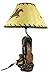 Western Saddle Table Lamp W/ Cowboy Print Shade