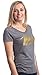 Ann Arbor T-shirt Co. Boss Lady | Funny Bossy Alpha Female Glitter Glam Bling Ladies' V-Neck T-Shirt-(Vneck,M),Grey Frost