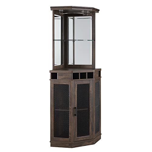 Home Source Oak Corner Bar Unit Pricepulse