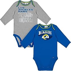 Gerber Unisex Baby NFL 2 Pack Long Sleeve Onesie