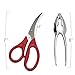 Shrimp Deveiner Tool Peeler Set, Seafood Cutter Scissors, Crab Crackers Leg Tools, Lobster Cracker Shell Cleaner, Nut Cracker, 3 pcs kit