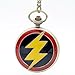 Vintage Cool Flash Quartz Pocket Watch Analog Pendant Necklace Chain Mens Boys Gifts