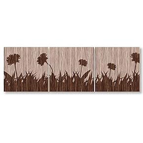 3 Panel Wooden Texture Art Painting Wall Bedroom...