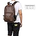 Koolertron Classic Casual PU Leather Vintage Fashion Unisex School Student Laptop Backpack For Camping Travel Fits Acer Aspire MacBook iPhone iPad and Samsung Tablet (Brown)
