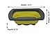 Kitchen Candy Collapsible Over the Sink Colander/Strainer, Yellow