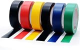 fiXte Multi Coloured Electrical Tape 6 Pcs 19 mm x 8 m Vinyl PVC Insulation view 1
