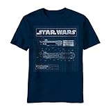 Star Wars Lightsaber Diagram Mens Navy T-Shirt