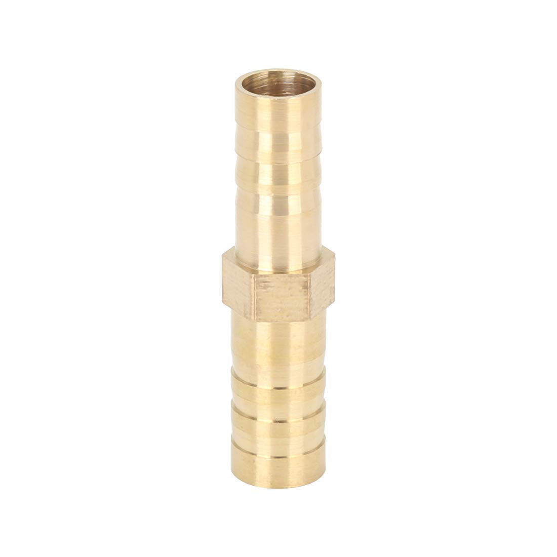 X AUTOHAUX 10mm to 8mm Brass Barb Hose Fitting Straight Connector Adaptor for Air Water Gas Oil