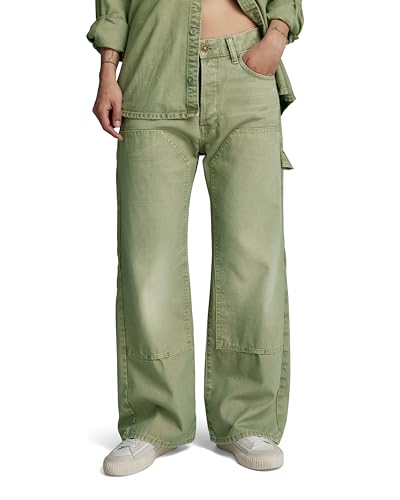 G-STAR Donna Bowey 3D Carpenter Loose Jeans, Verde scuro (sun faded sage gd D24354-D491-G552), 25W / 32L