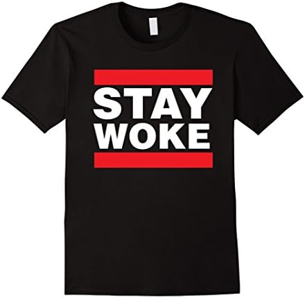 Mens Hashtag Stay Woke Protest Tee Shirt, #BLM Movement t-shirt 2XL Black