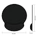 HONESTY Smooth Microfiber Memory Foam Mouse Wrist Pad, Ergonomic Resting Mouse Pad and Wrist Support, Comfortable Typing and Pain Relief, Suitable for Computer Games Office and Study, Black (1 Pack)