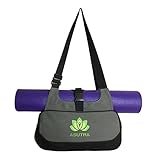 ASUTRA Compact Yoga Mat Bag with Organic Yoga Mat Cleaner - Dark Gray