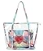 MICOM Clear Purse PVC Transparent Bag Work Handbags for Women Girls (Pink)