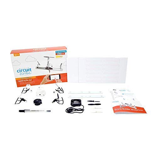 Circuit Scribe Drone Builder Kit for Kids | Build Your Own Drone with Camera | With Conductive Ink Pen, Motors…
