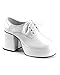 Funtasma by Pleaser Men's Jazz-02 Platform Oxford,White Patent,S (US Men's 8-9 M)