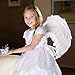 Sunboom Angel Wing Feather Halloween Costume, Cosplay Christmas Wings for Kids and Adults, White Large Angel Wing