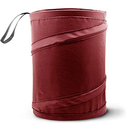 Mavoro Car Trash Can, Portable Garbage Bin, Collapsible Pop-up Water Proof Bag, Waste Basket Bin, Rubbish Bin, Maroon - Thumbnail 7