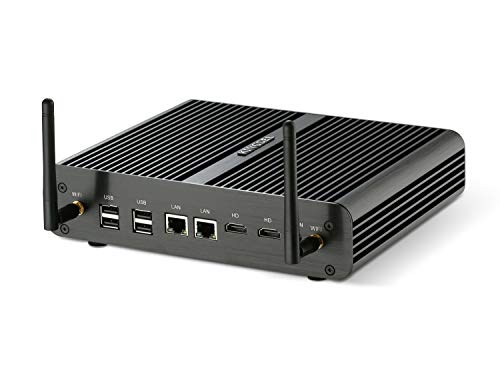 Kingdel Intel 5th Generation i7 Broadwell CPU, 4K HTPC, Fanless Mini Box PC with 16GB RAM, 128GB SSD, Intel HD5500/6000 Graphics, 2xHDMI, 2xLAN, 1xSPDIF, 4xUSB3.0, Wi-Fi, Windows 10 Pro