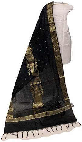 BANARSI HANDLOOM COTTON ZARI WOVEN DUPATTA (WCD1)