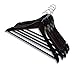 Clutter Mate - Set of 20 - Premium Finished Dark Walnut Wood Hangers with Notches, Non-Slip Pants Bar, Swivel Hook, Wood-Grain Dress Wooden Clothes Hangers for Coats and Pant, Wood Coat Hanger Pack