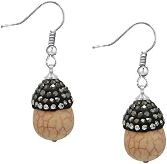 Handmade Glued on Diamond Edisonite Candy Dangle Earring