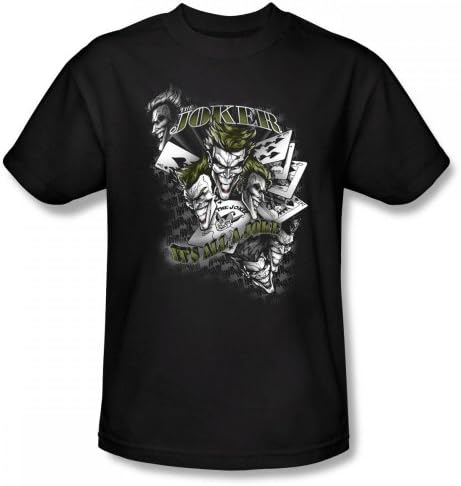 Warner Bros. Men's Joker with Playing Cards T-Shirt X-Large Black