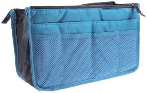 Space Saver Bags Women Travel Insert Handbag Liner Tidy Organiser Blue