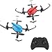 Holyton Mini RC Battle Drones with Infrared Fighting Function, Altitude Hold Mode, Headless Mode and 3D Flips, RTF Quadcopter Easy Fly for Kids and Beginners, Color Blue and Red, Pack of 2