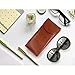 MyEyeglassCase Brown Double eyeglasses case | Soft Sunglasses Case for Women | Semi Soft Dual Glasses Case with Magnetic Closure and Cleaning Cloth (IP822 Brown)