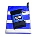 NewLyfe Microfiber Beach Towel for Travel - Quick Dry for Camping, Gym, Pool, Swimmers - Compact, Lightweight and Sand-Free with Easy Pack Carry Bag XL Blue